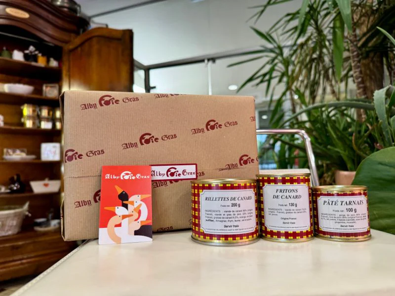 Lot de 3 entrées Tarnaises : Pâté, Fritons et Rillettes de canard