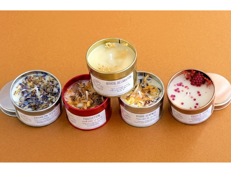 5 bougies fleuries Bien-être