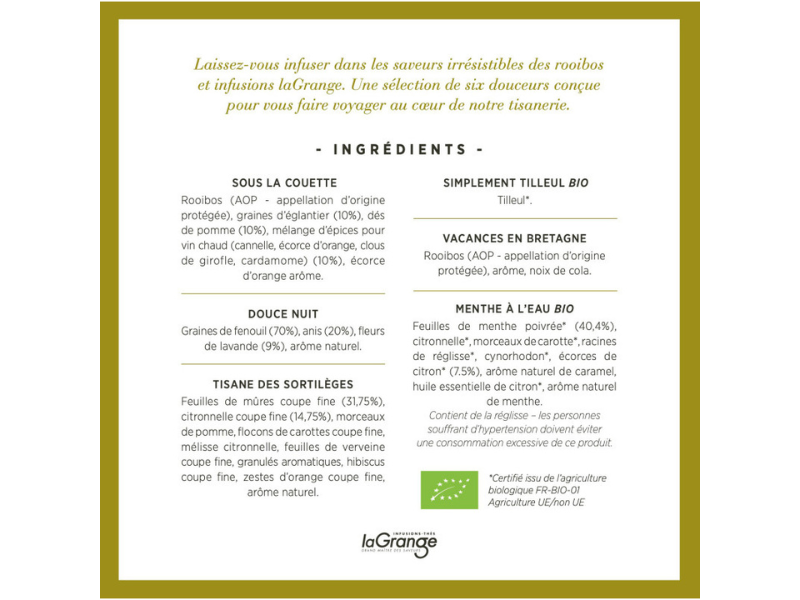 Coffret Les Infusions - en sachets