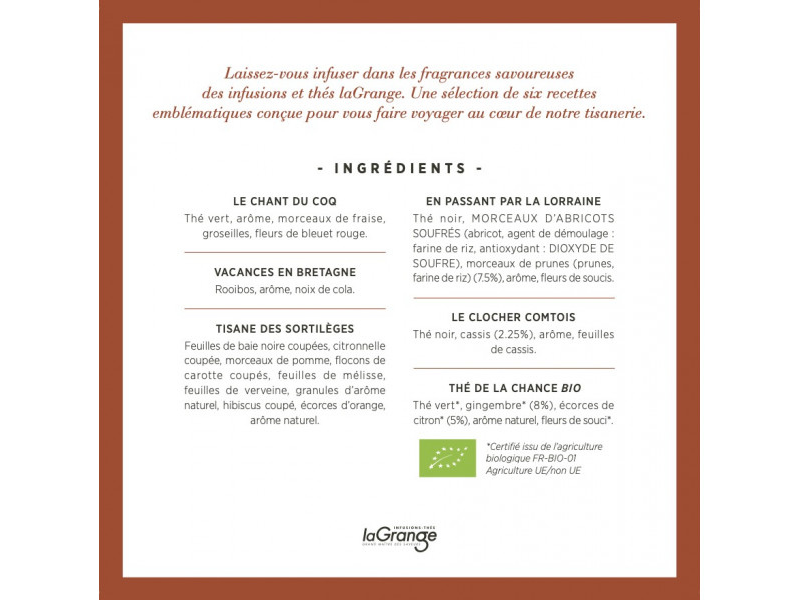 Coffret Infusions et Thés - en sachets