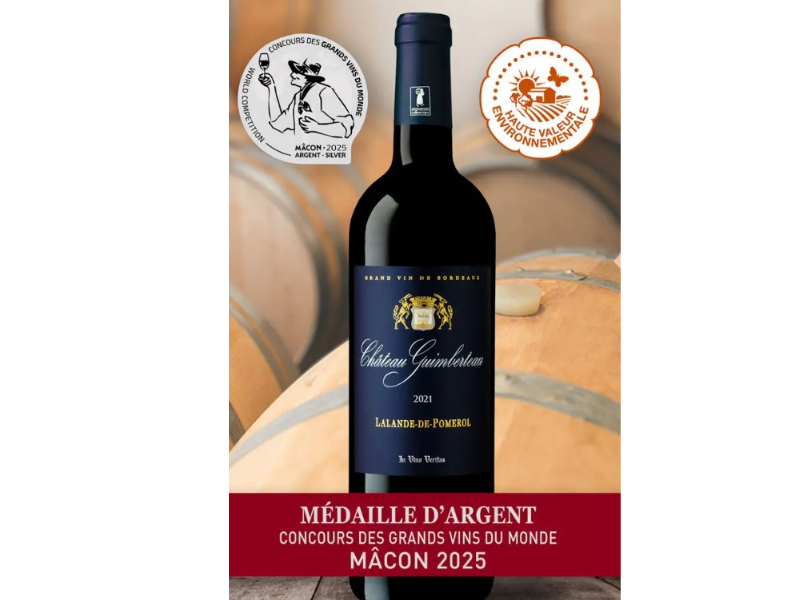 1 Bouteille de Château Guimberteau 2021 AOC Lalande de Pomerol