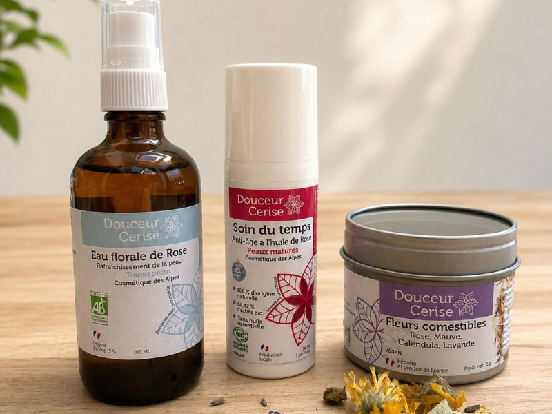 Coffret soin visage et fleurs comestibles