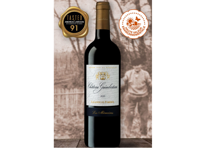 1 Bouteille de Château Guimberteau 2021 + 1 bouteille de Château Guimberteau « Les Mémoires » 2020