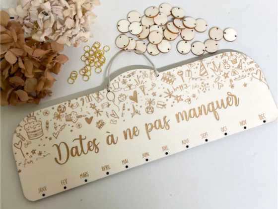 Calendrier anniversaire pour toute la famille