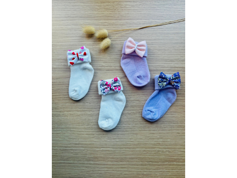 Box Eté : Paire de chaussette noeud pour bébé