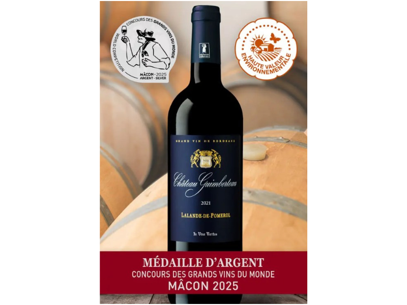 1 Bouteille de Château Guimberteau 2021 + 1 bouteille de Château Guimberteau « Les Mémoires » 2020
