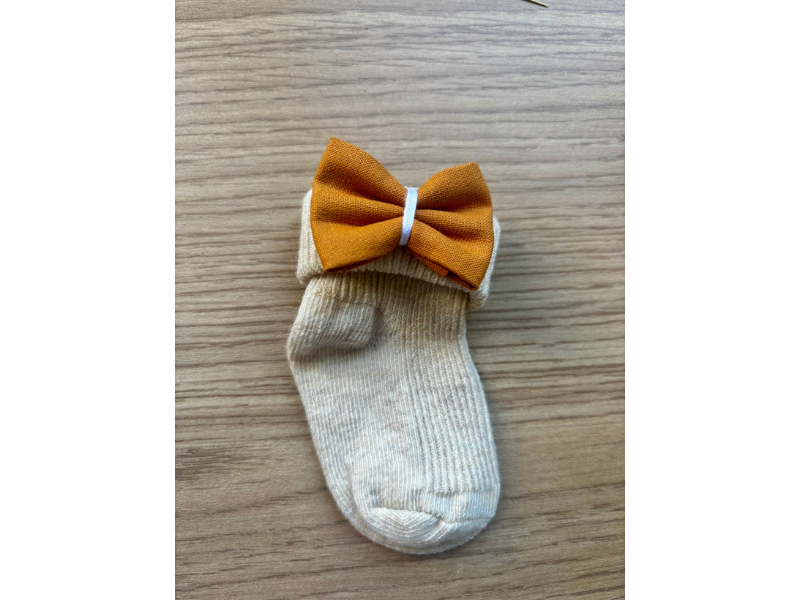 Box Automne : Paire de chaussette noeud pour bébé