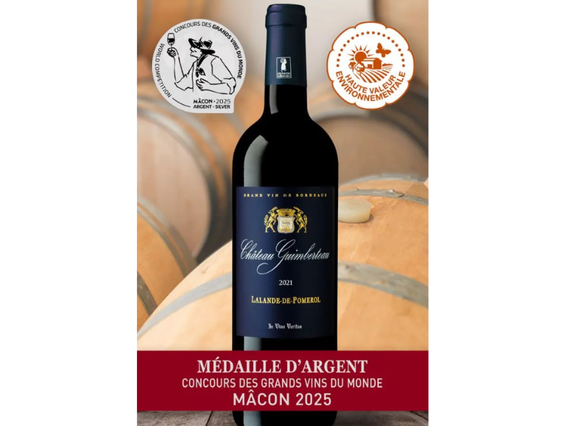 1 Bouteille de Château Guimberteau 2021 + 2 bouteilles de Château Guimberteau « Les Mémoires » 2020