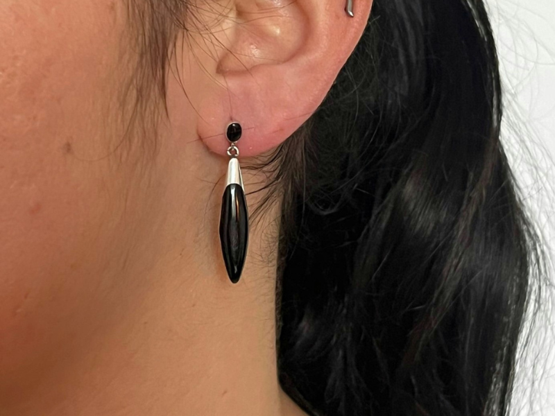 Boucles d'oreille Onyx