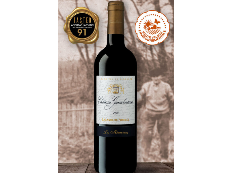 1 Bouteille de Château Guimberteau 2021 + 2 bouteilles de Château Guimberteau « Les Mémoires » 2020