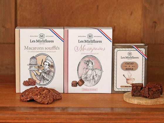 Lot tout choco : biscuits et cacao à boire artisanaux