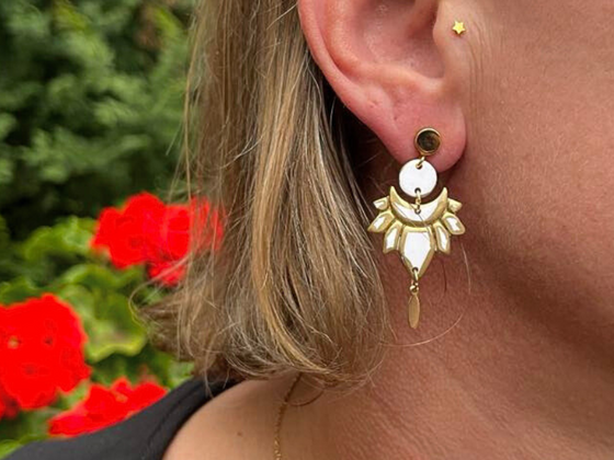 Boucle d'oreille Lunæ