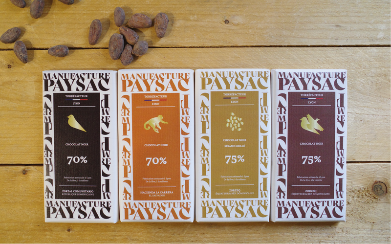 Coffret de 4 tablettes de chocolat fin