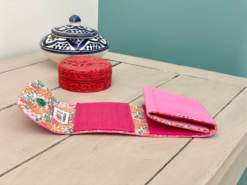 Mini trousse à bijoux en tissu, 4 compartiments