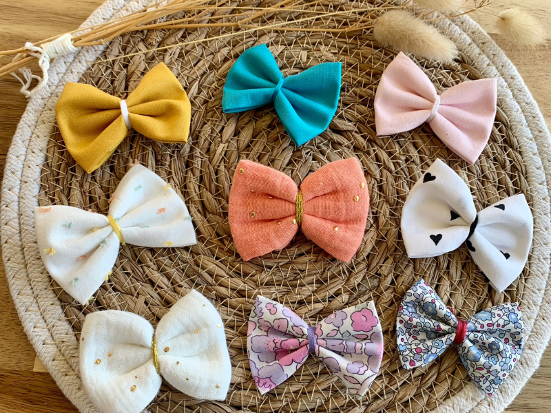 Assortiment de 9 barrettes bébés-enfants Pastels