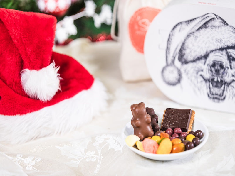 Calendrier de l'Avent de Noël de chocolats sans sucre ajouté