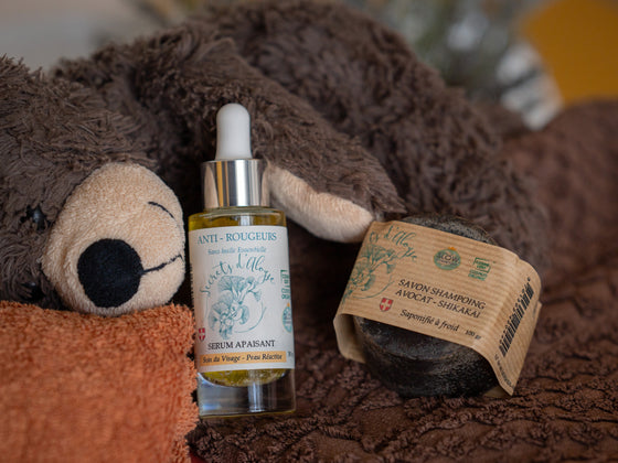 Peaux sensibles Shampoing et Sérum Anti-rougeurs SS HE