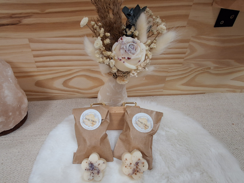 Coffret Vase et bouquet fondant parfumé