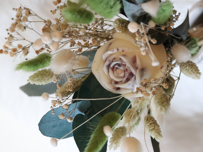 Coffret bouquet de fleurs fondantes et fondant parfumé