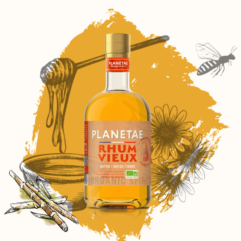 Planetae vieilli - Whisky et Rhum ambré BIO et Français