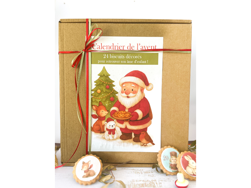 Calendrier de l'Avent 24 Biscuits Décorés 2025