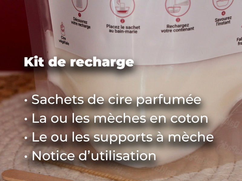 Kit de recharge bougie parfumée