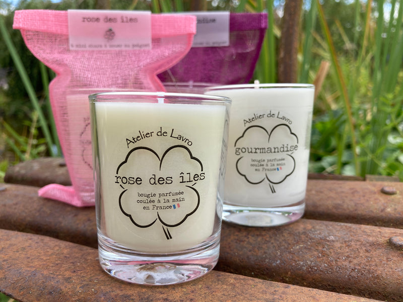 Bougies Rose des Îles et Gourmandise
