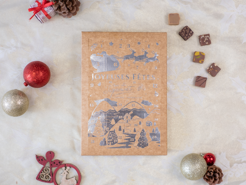 Calendrier de l'avent chocolats artisanaux 2025