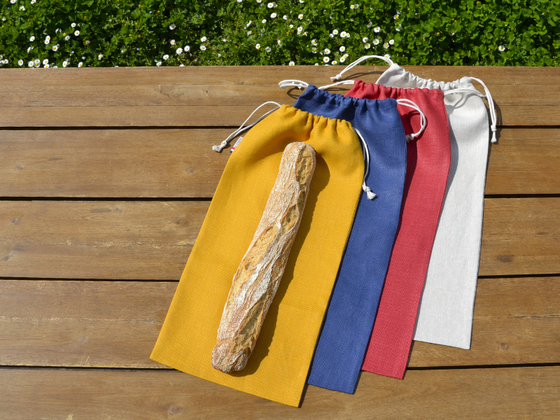 1 sac à baguettes en lin 