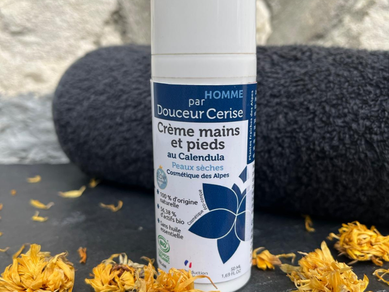 Soin pour les Mains Homme – Crème Mains et Pieds & Huile de Calendula 30mL