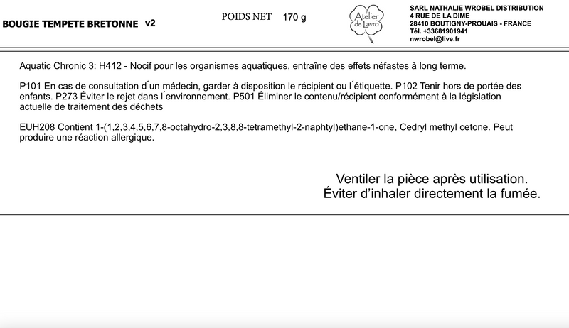 UNE BOUGIE PARFUMÉE 170G