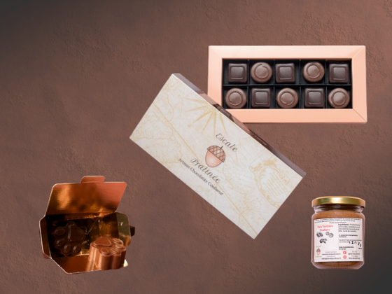 La Gourmande : coffret pralinés, ballotin chocolaté et pâte à tartiner maison
