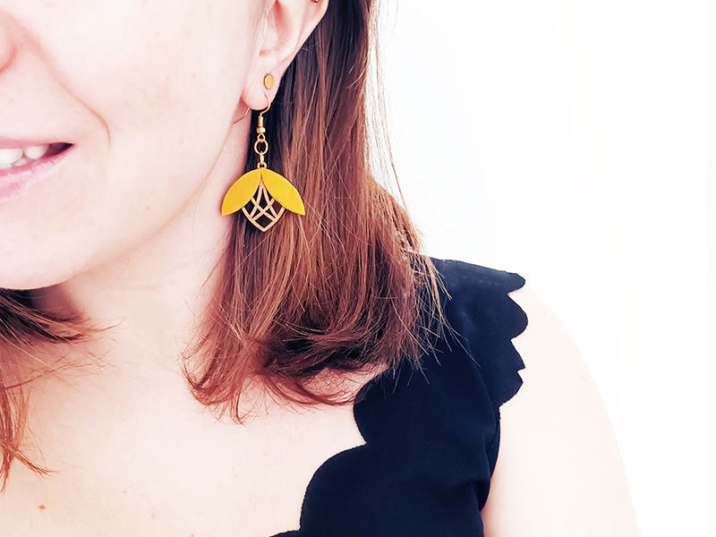 Boucles d'oreilles fleur ELEGANTINE