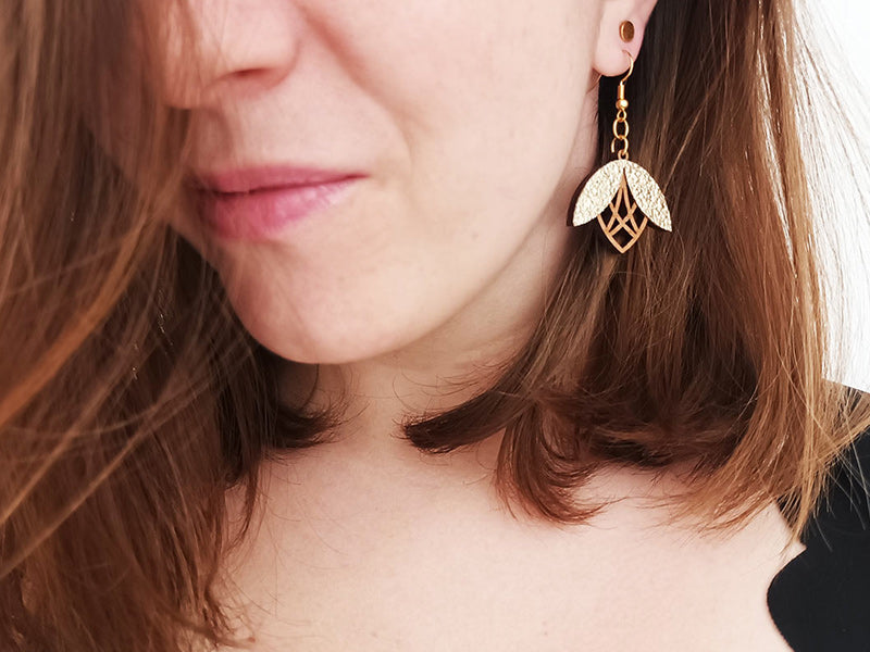 Boucles d'oreilles fleur ELEGANTINE