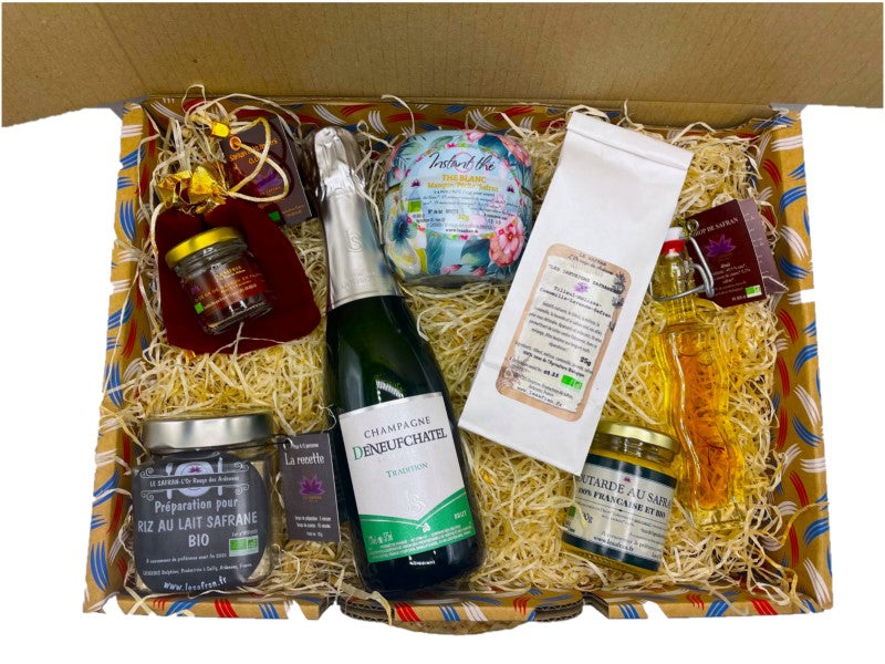 Coffret Raffiné Champgne Brut et Safran