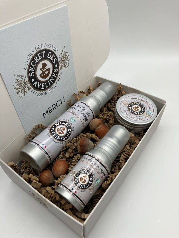 Soins corps et visage à l’huile de noisettes