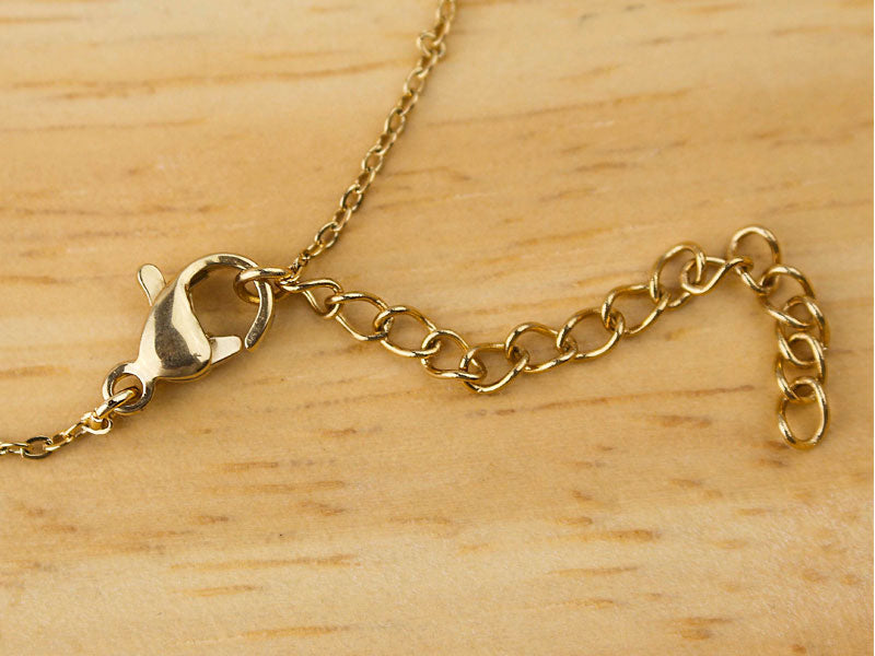 1 Bracelet cercle et pierre naturelle en acier inoxydable