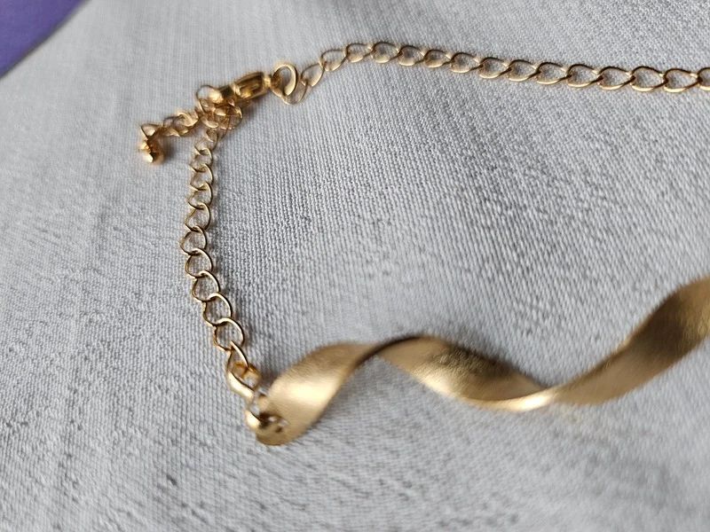Bracelet torsade sur chaine
