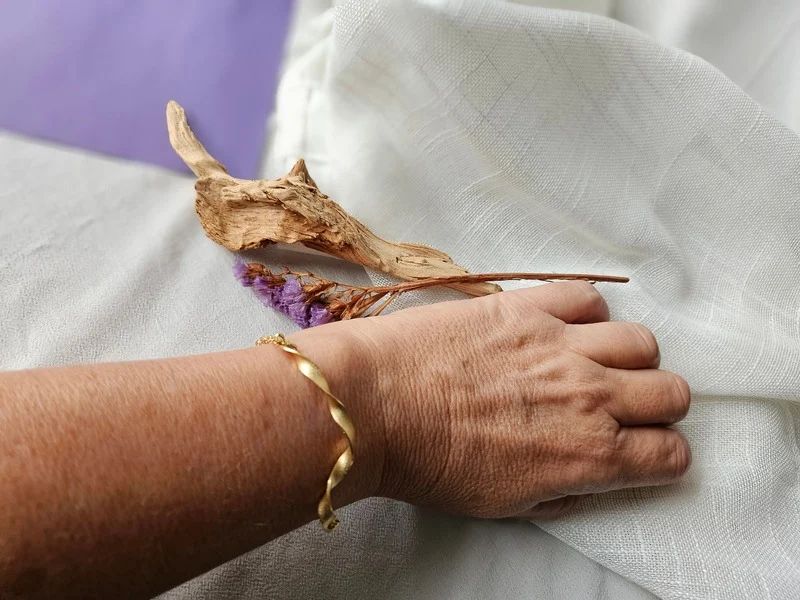Bracelet torsade sur chaine