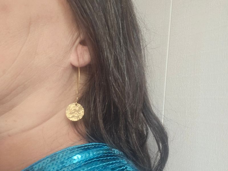 Boucles oreilles XL effet scintillant