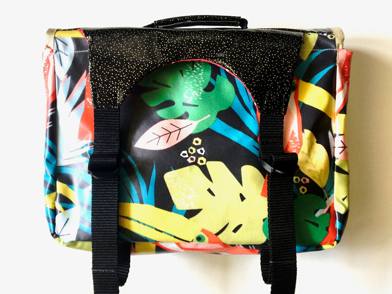 Cartable maternelle en tissu enduit