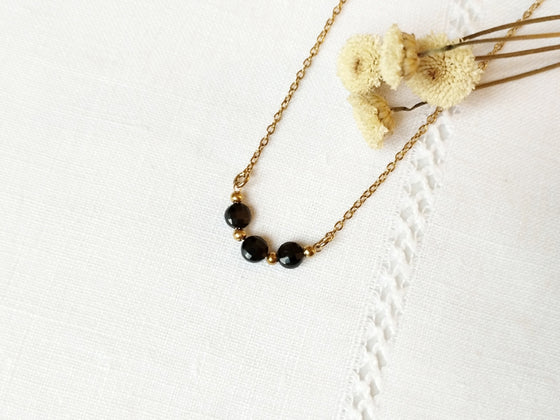 Collier Trio doré à l'or fin