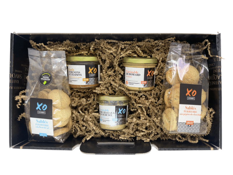 Coffret sucré-salé de 5 biscuits et tartinables