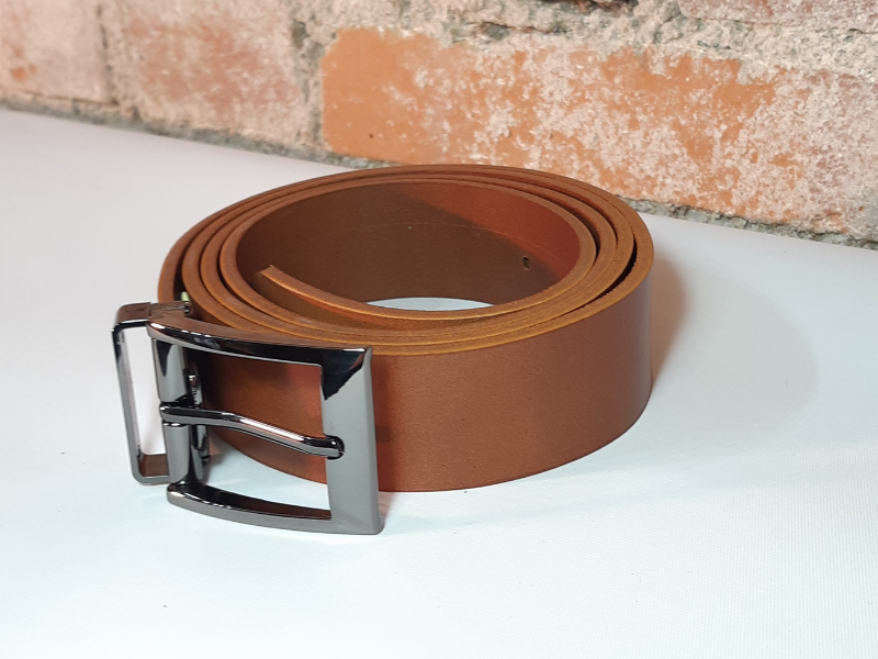 Ceinture en cuir Cognac Tannage Végétal