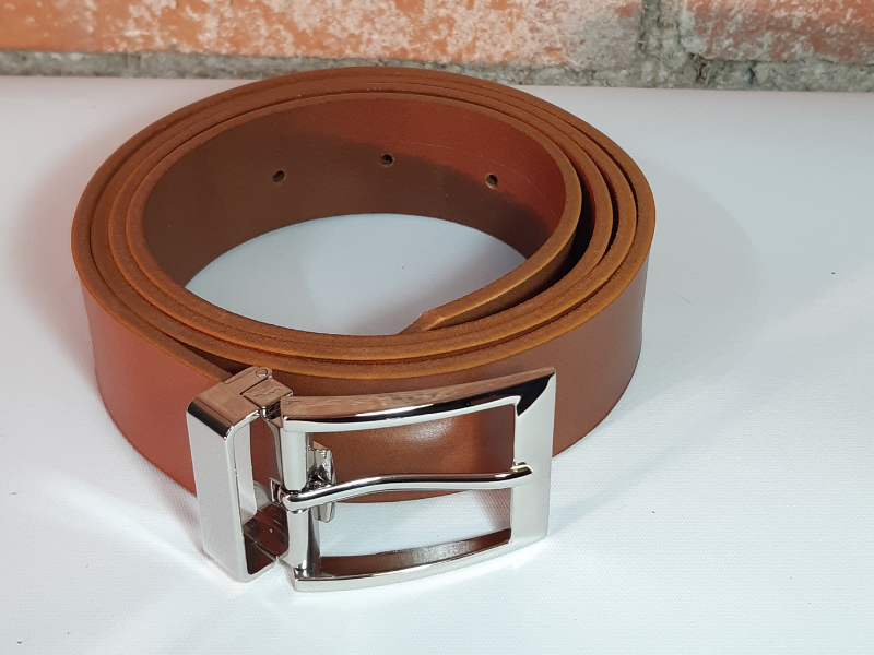 Ceinture en cuir Cognac Tannage Végétal