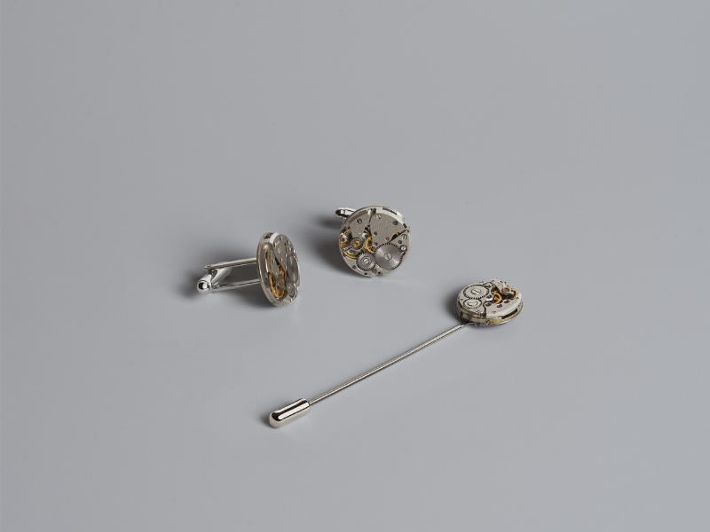 Paire De Boutons De Manchette Plaqués Or Jaune Marque Dial, Occasion Jamais Portée