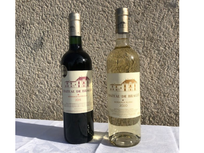 Coffret vin de Bordeaux 2 bouteilles rouge et blanc AOC Bordeaux Supérieur