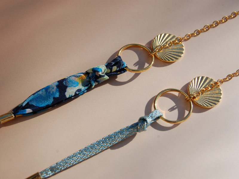 Bracelet Alban doré à l'or fin 24K en soie