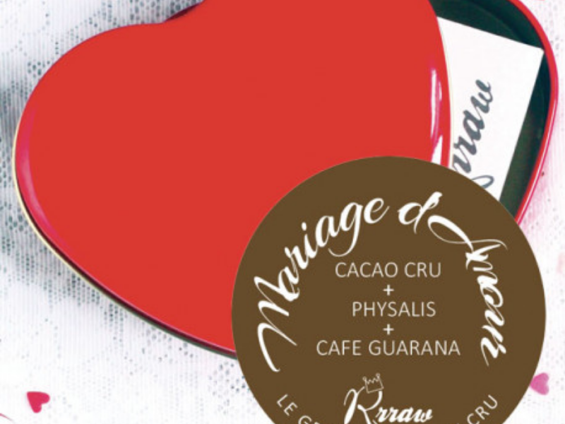 Le Coffret Cœur D'amour x Nuit blanche - Truffes et Fèves de Cacao cru