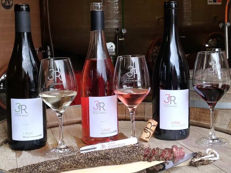 Coffret vin du Rhône 3 bouteilles rouge et blanc AOC Lirac